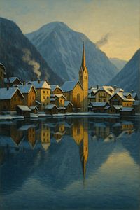 Gelassenes Winter-Hallstatt