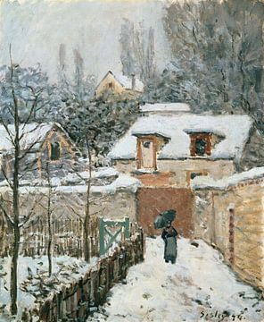 Alfred Sisley-Sneeuw in Louveciennes