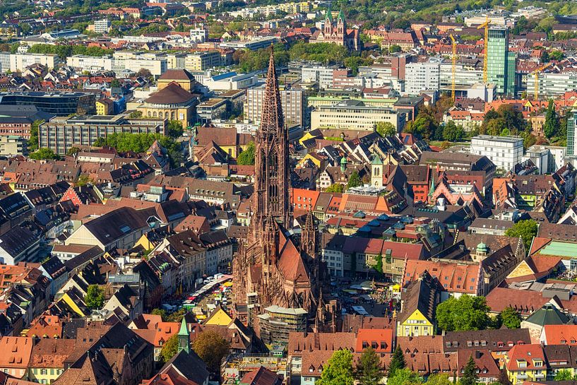 Freiburger Stadtpanorama mit Münsterturm von Photo Art Thomas Klee