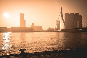 Goldener Sonnenaufgang Rotterdam von Dennis Vervoorn