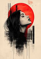 A Portrait in Red and Black