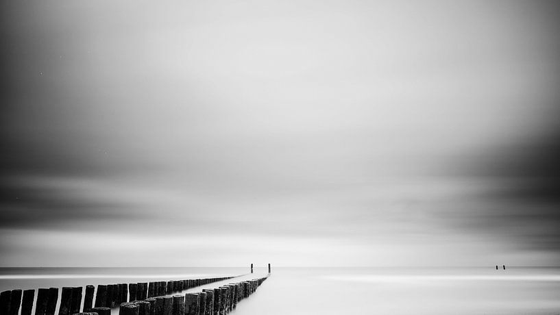 Strand #2 (schwarz-weiß) von Lex Schulte