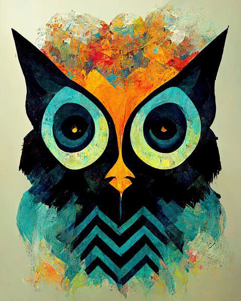 Abstract owl by Bert Nijholt