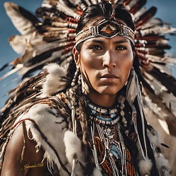 Realistic Native American Art 7 van Johanna's Art
