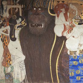 Frise Beethoven : "Les puissances hostiles", Gustav Klimt sur Des maîtres magistraux