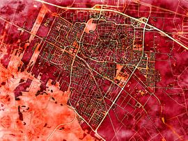 Carte de Veenendaal avec le style 'Amber Autumn' sur Maporia