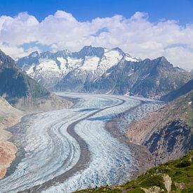 The Great Aletsch Glacier as seen from Riederalp Switzerland by Rob Kints