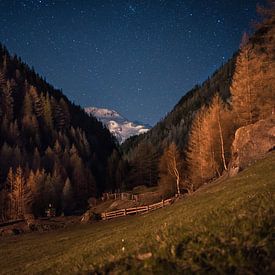 The Alps at night