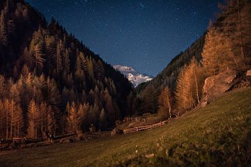 The Alps at night