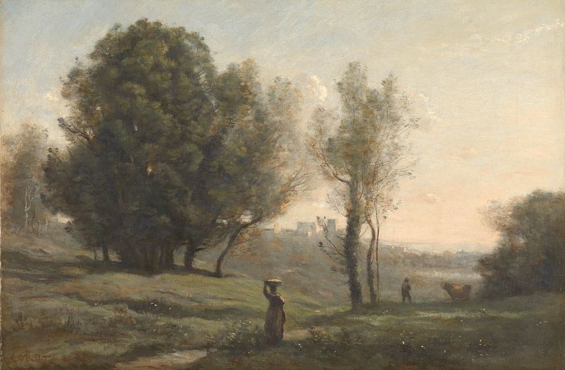 Landschaft ( Les Landes), Jean-Baptiste Camille Corot von Meisterhafte Meister