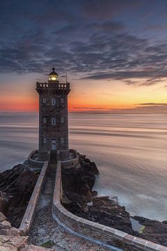 Kermorvan lighthouse in the evening