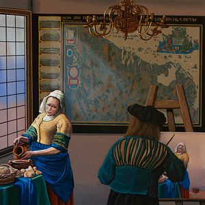 Homage to Vermeer Painting by Paul Meijering
