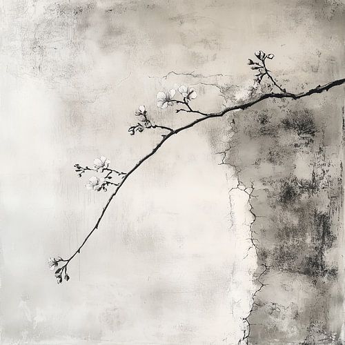 Abstract stilleven Wabi Sabi Japandi stijl.