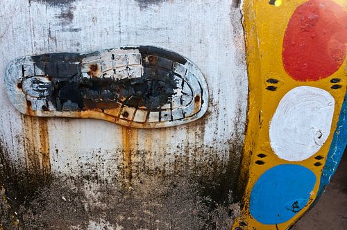 Achterpaneel van een Senegalese pirogue