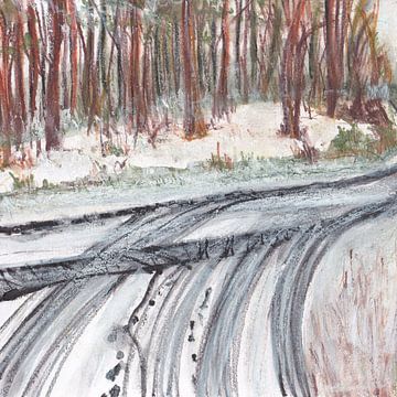 Spuren im Schnee. von moments in watercolors