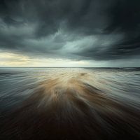 Aanval van de golven onder de storm