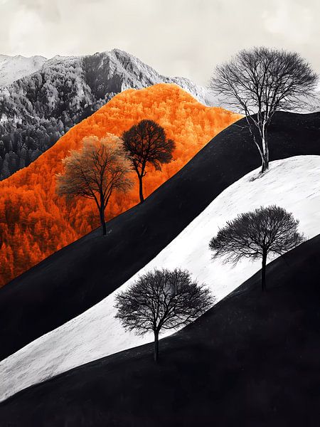 Trees on the hills by haroulita