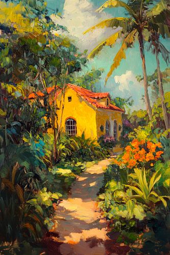Maison de jardin tropicale