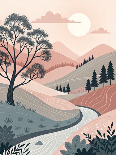 Sereen pastellandschap