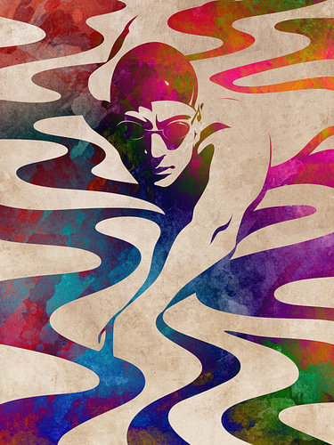 Schwimmsportkunst #Schwimmer #Sport von JBJart Justyna Jaszke