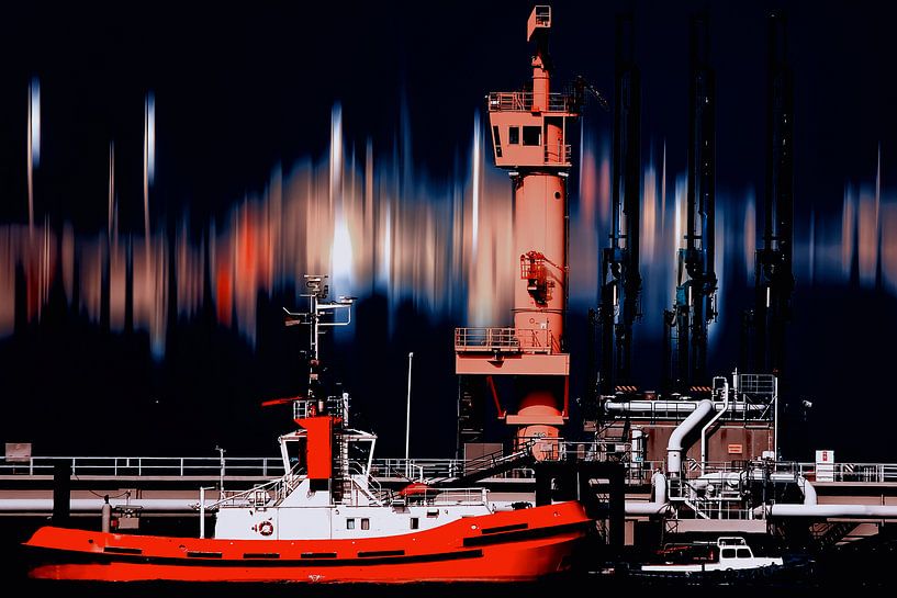 Harbour scene_10_varitone_night by Rautenberg Digital Art Maritim