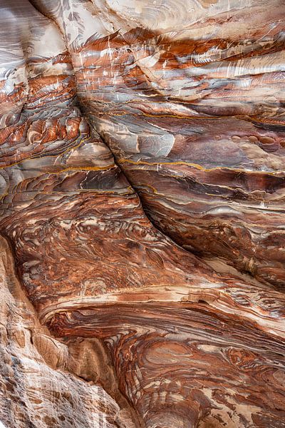 Wavy Earth Layers - Abstract Rock Art from Jordan by Delphine Chevalier