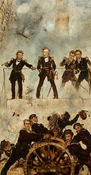 Anton Romako, Tegetthoff in de zeeslag bij Lissa (1 van 2), ca 1880 van Atelier Liesjes