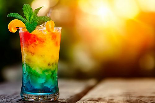 Kleurrijk zomerdrankje