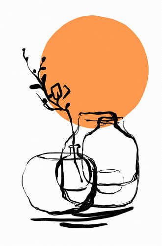 Modern Japandi – with orange