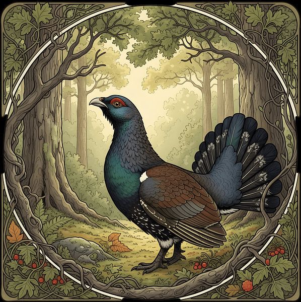 Beautiful Capercaillie in the Enchanted Forest Frame by HASANUL FAUZIE