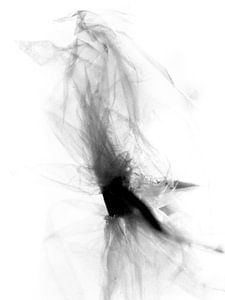 Danse | abstrait noir et blanc sur Henriëtte Mosselman