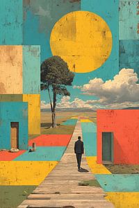 abstrakte bunte Landschaft