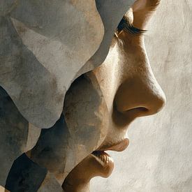 abstrait fictif mur portrait femme sur Egon Zitter