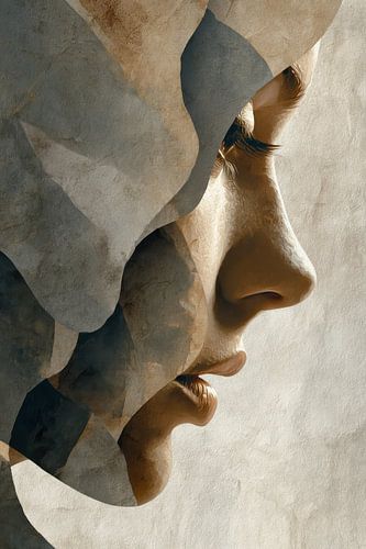 abstract fictief muur portret vrouw