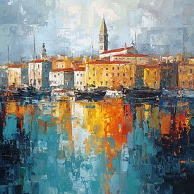 Pula Croatia abstract panorama by TheXclusive Art