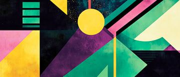 Geometrische kleurencompositie - abstract en modern van Poster Art Shop