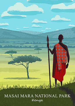 Masai Mara Nationaal Park, Kenia van Eduard Broekhuijsen