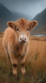 Scotch highlander / Scotch highlander calf by Gelissen Artworks
