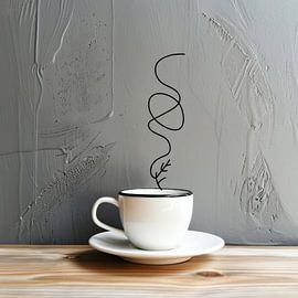 Minimalist coffee enjoyment by Poster Art Shop