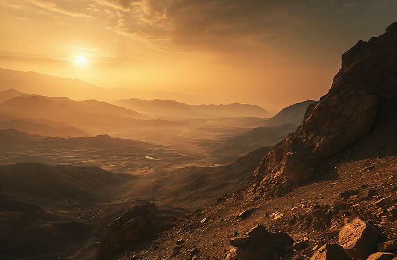 Goldenes Licht in der Wüste von fernlichtsicht