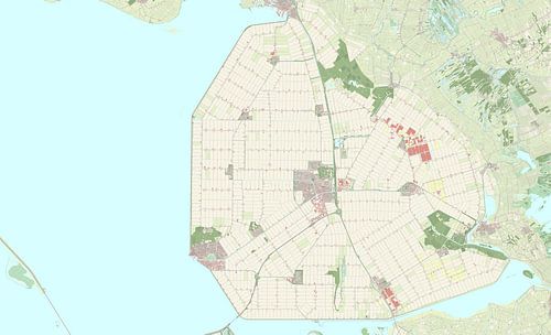 Karte von Noordoostpolder