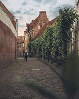 Lumière d'un soir d'été sur l'historique Muurhuizen à Amersfoort