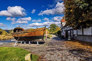 Das Werra Schiff im Hafen von Wanfried