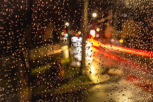 Drops of water on a window pane