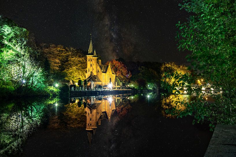 Minnewaterpark van Brugge, tijdens de nacht van Martijn