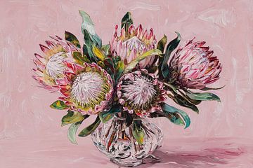 Protea Bloemen | Vivid Floral Embrace van I ❤ Bloemen