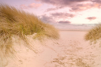 Beach crossing on Usedom with a view of the Baltic Sea