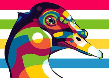 Le canard sauvage dans le style pop art sur Lintang Wicaksono