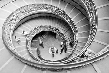 Double spiral staircase in the Vatican Museums by Lars-Olof Nilsson
