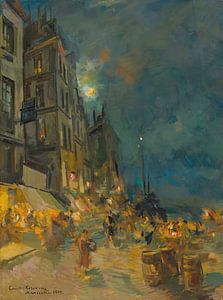 Konstantin Alexejewitsch Korowin - Hafen von Marseille bei Nacht